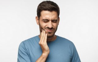 Man with toothache